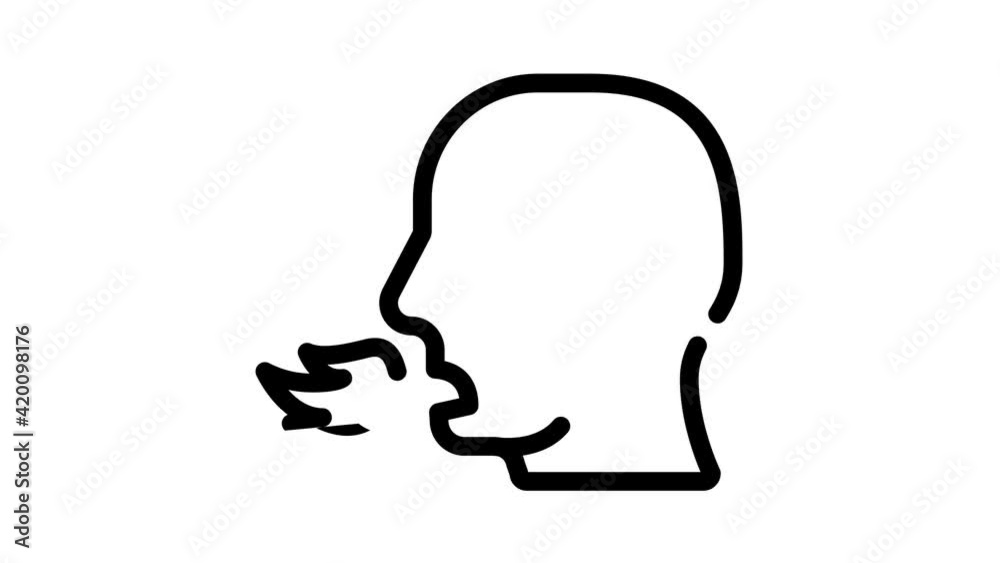 fire breathing man black icon animation fire breathing man black icon animation