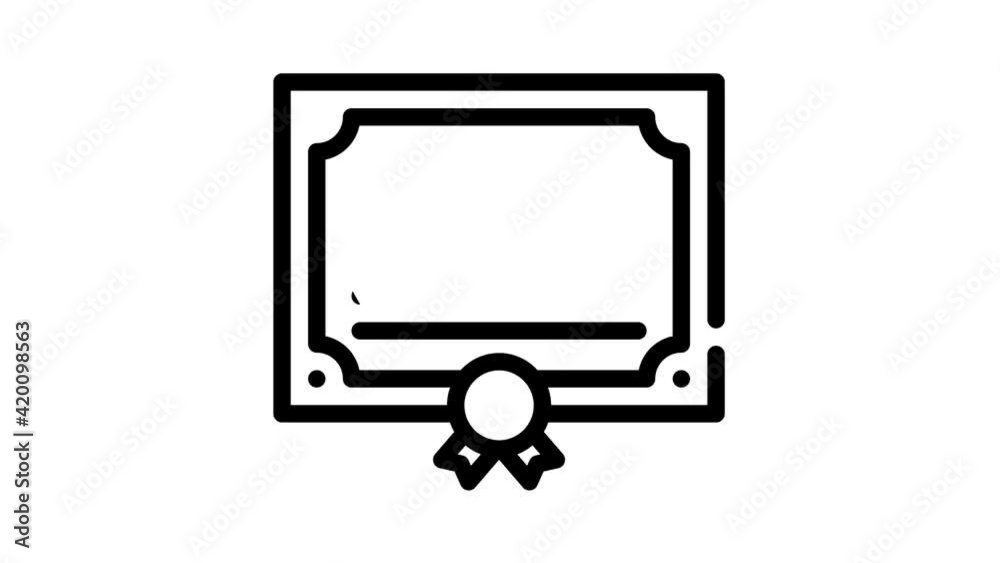 diploma psychologist black icon animation diploma psychologist black icon animation