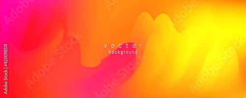 warm and orange color background abstract art vector curve