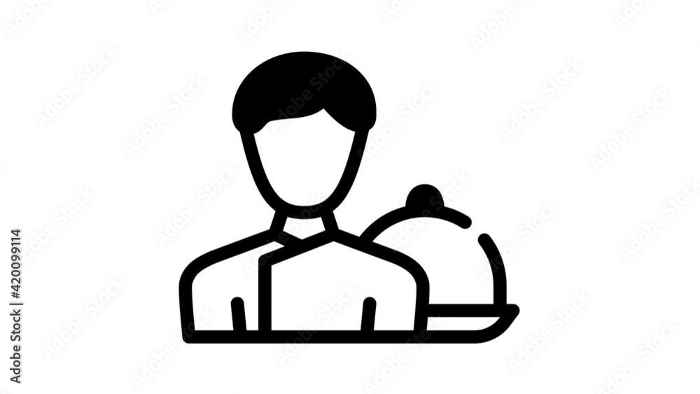 cook worker black icon animation cook worker black icon animation