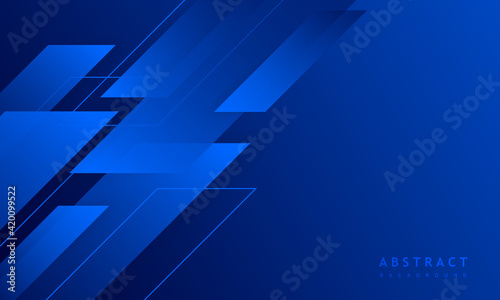 dark blue background with abstract square shape, dynamic and sport banner concept.