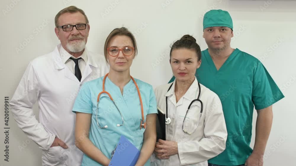 Professional team of doctors medical center. Group portrait.