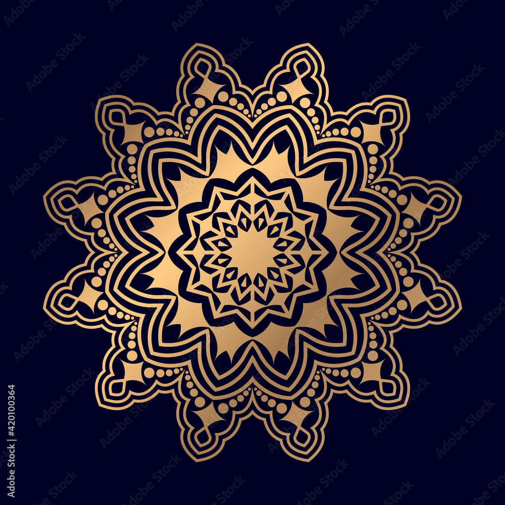 Colorful ethnic mandala background decorative symbol yoga logo pattern Vector illustration.