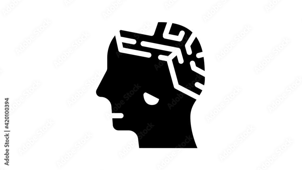 finding solution, maze glyph icon animation finding solution, maze glyph icon animation