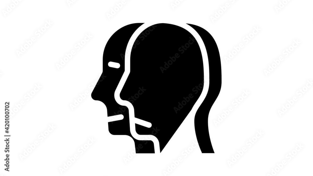 split personality glyph icon animation split personality glyph icon animation