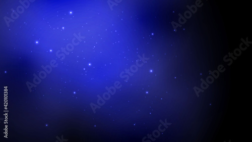 Fototapeta Naklejka Na Ścianę i Meble -  Starry vector abstract background. Shiny dark blue space star dust wallpaper.