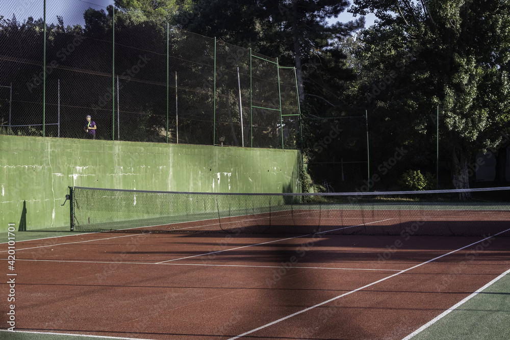 Fototapeta premium Urban tennis courtyard