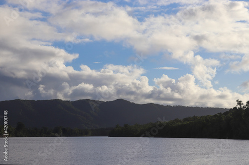 lake and mountains