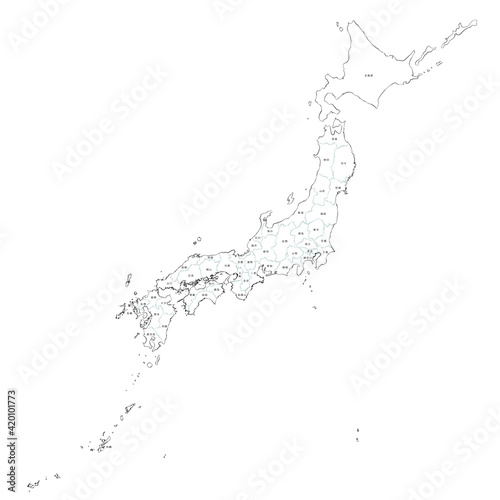 和風な日本地図