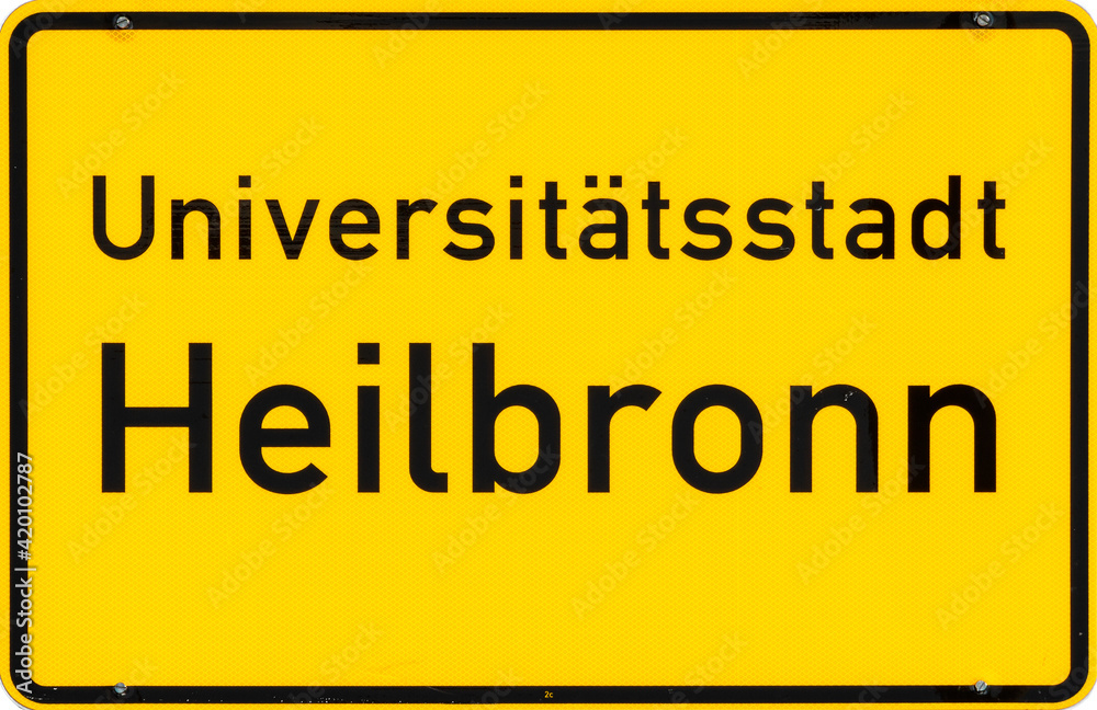 Fototapeta premium Ortstafel Universitätsstadt Heilbronn