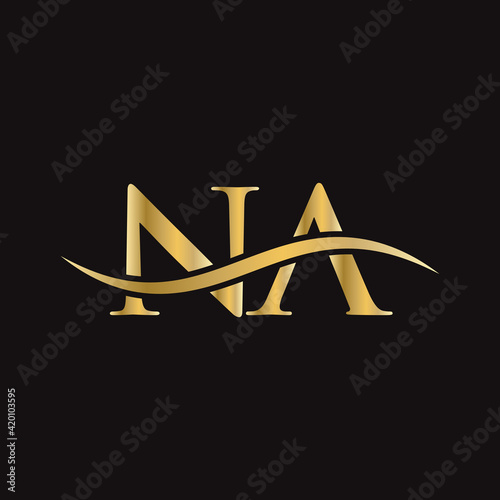 NA logo. Monogram letter NA logo design Vector. NA letter logo design with modern trendy. photo