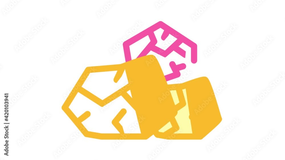 throwing stones color icon animation throwing stones color icon animation