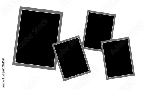 Photo frames background group of photo frames empty photo frame background 