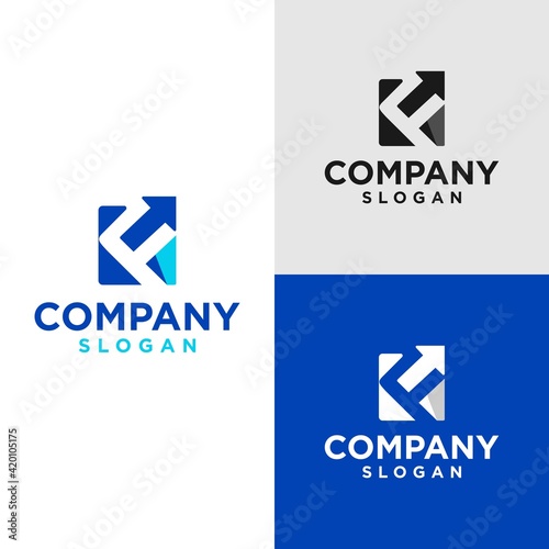 direction logo inside letter F