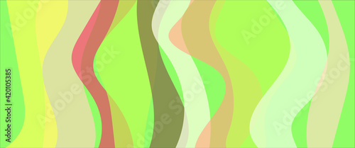Background in trendy beach shades, cover splash. Simple design with stripes and waves of the sea.