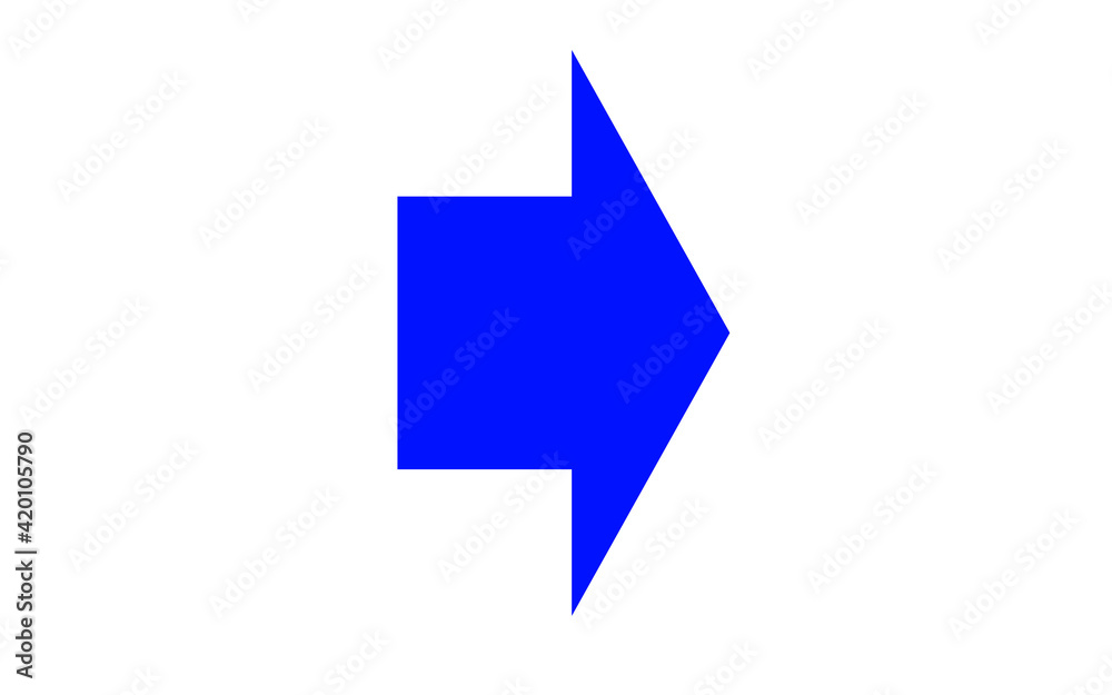 Blue arrow icon, Blue colour arrow indicator 