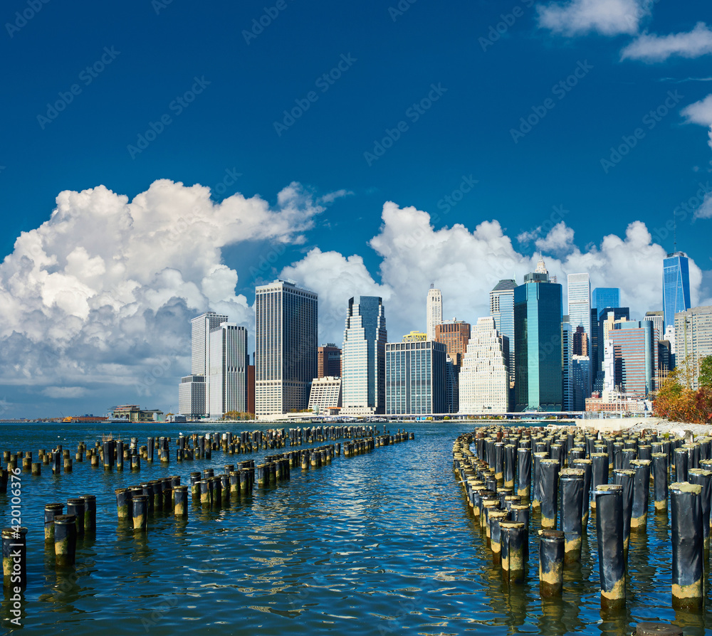 Lower Manhattan skyline view from Brooklyn Lower Manhattan skyline view from Brooklyn