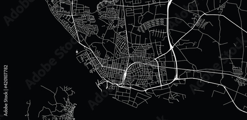 Urban vector city map of Esbjerg, Denmark photo