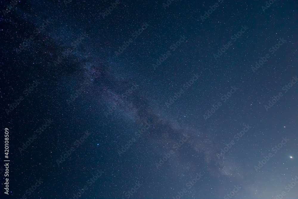 Fototapeta premium night starry sky with milky way, beautiful outdoor natural background