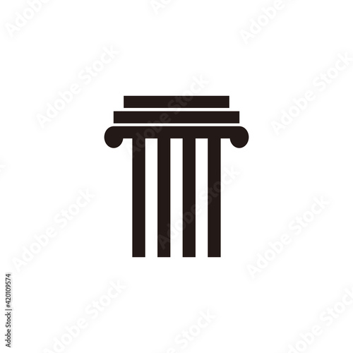 pillar icon vector illustration sign