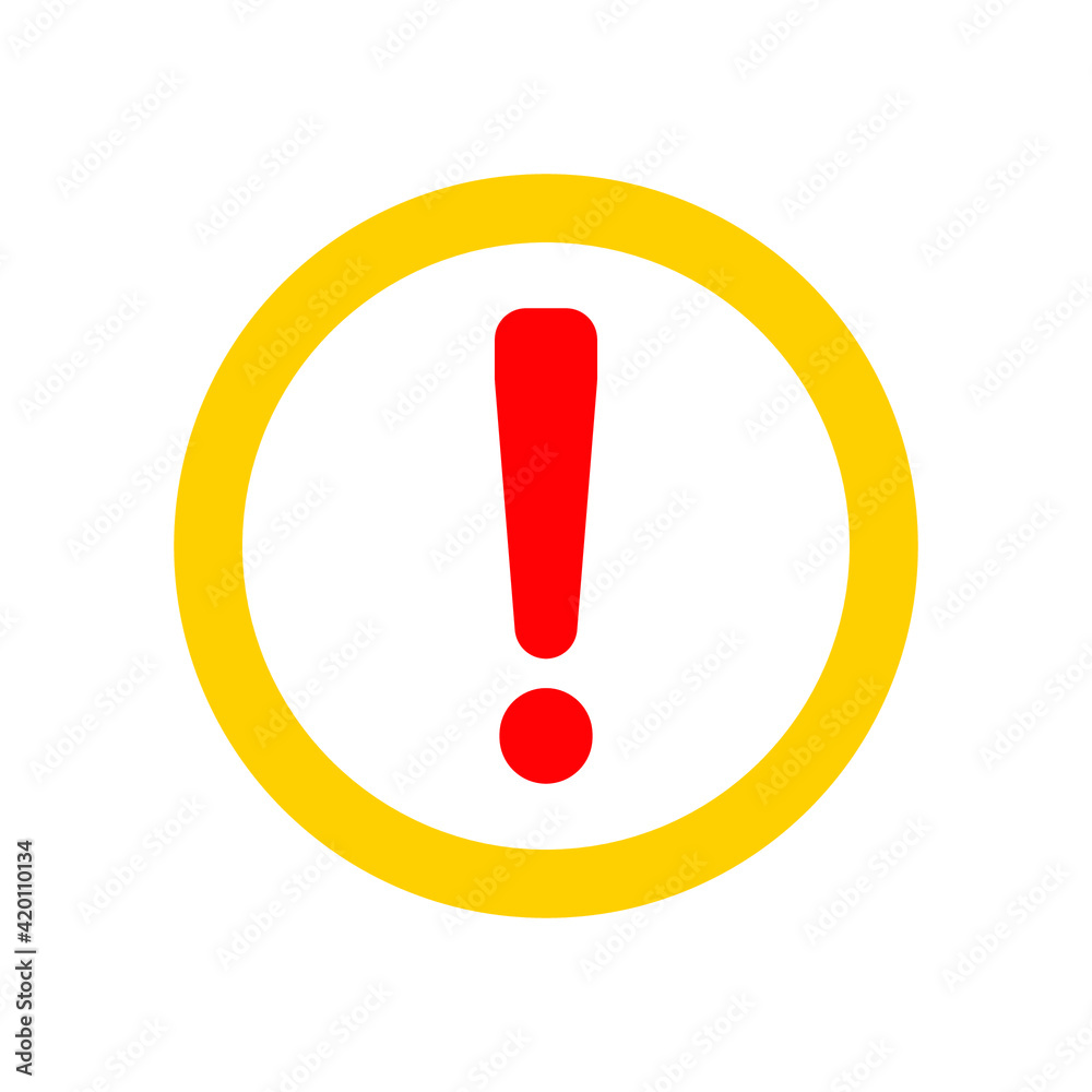 Hazard warning symbol vector icon flat sign symbol with exclamation mark isolated on white background. Hazard warning attention sign with exclamation mark symbol. Hazard warning symbol vector icon flat sign symbol with exclamation mark isolated on white background. Hazard warning attention sign with exclamation mark symbol.