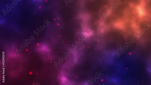 Abstract animation background particles fly in the air. 4K video footage
