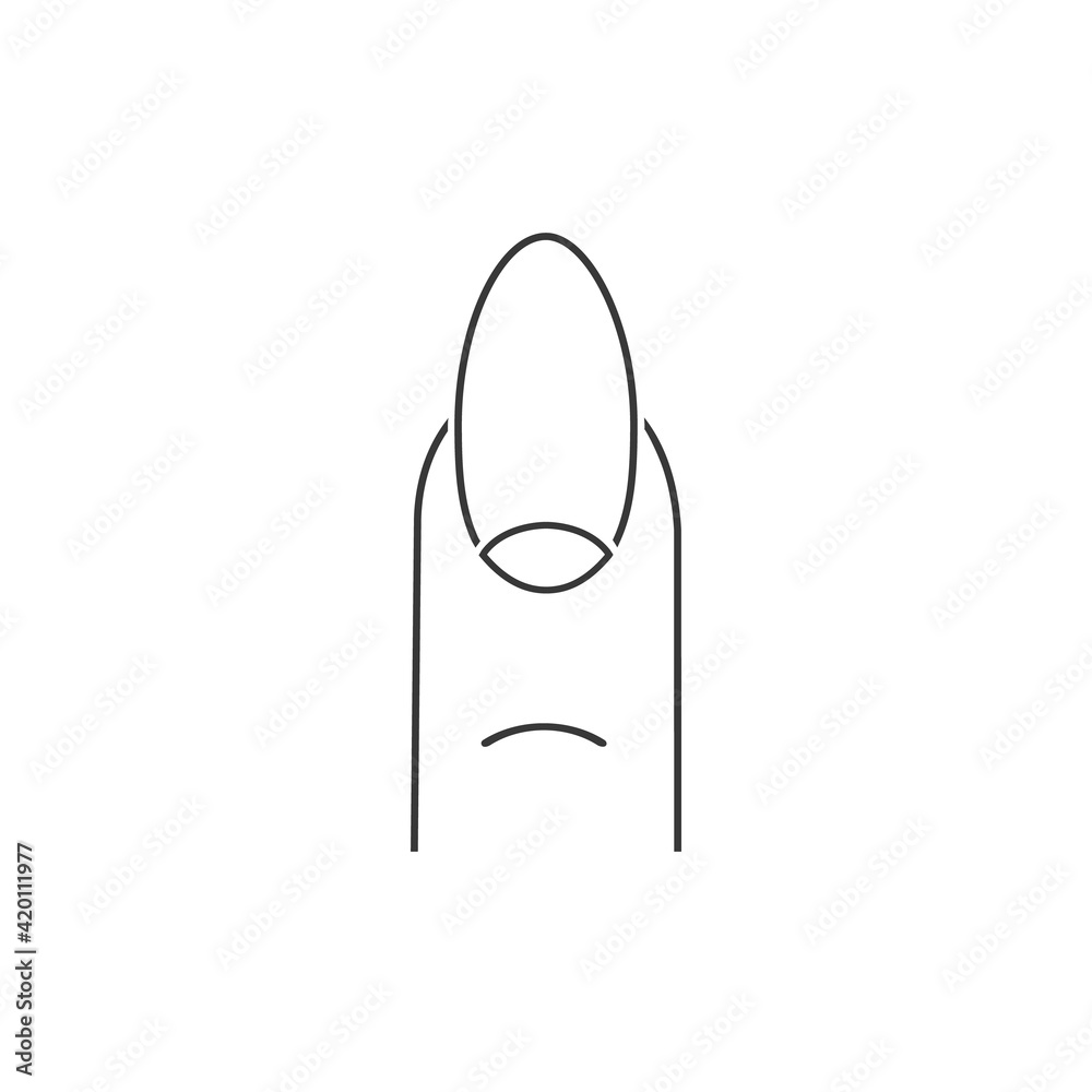Nail line icon. Flat logo vector illustration Nail line icon. Flat logo vector illustration