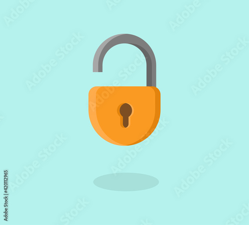 Lock icon vector, padlock, security sign, safety symbol, safe icon, illustration