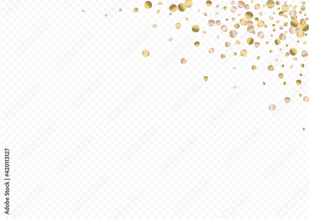 Gold Confetti Falling Transparent Background. Gold Confetti Falling Transparent Background.