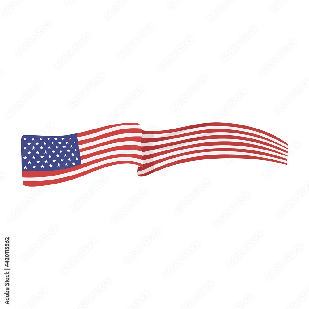 american flag wave