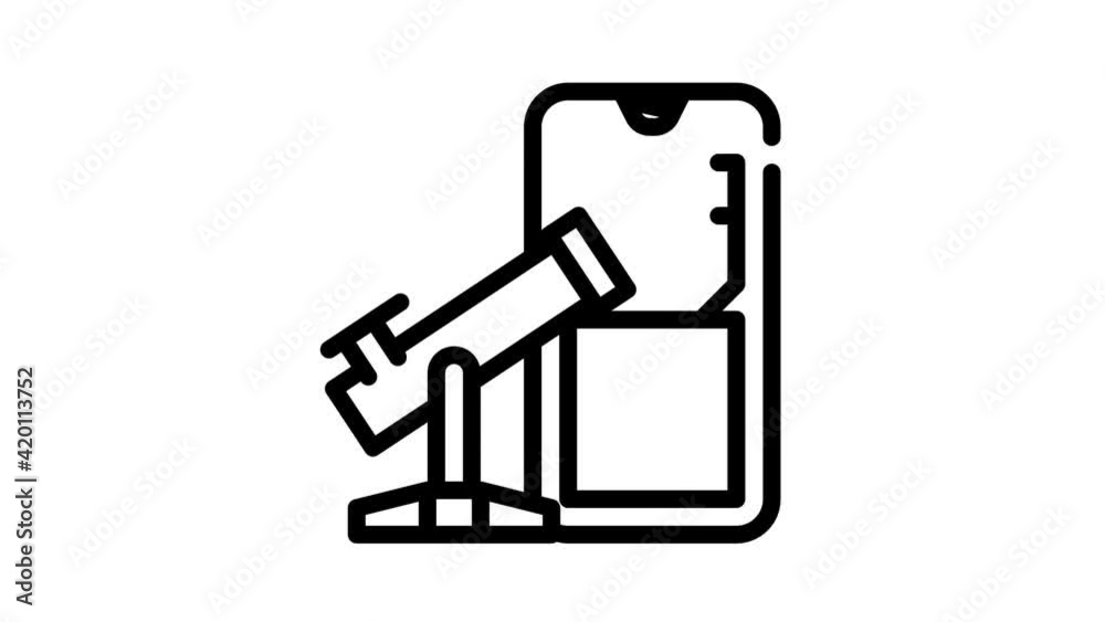 astronomy online lesson black icon animation astronomy online lesson black icon animation