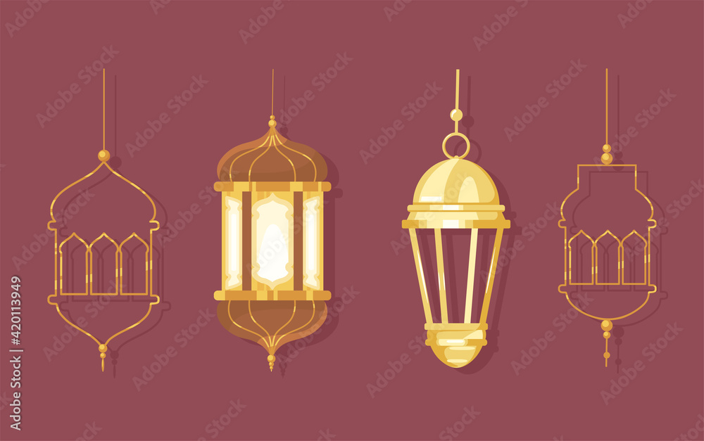 set of lanterns set of lanterns