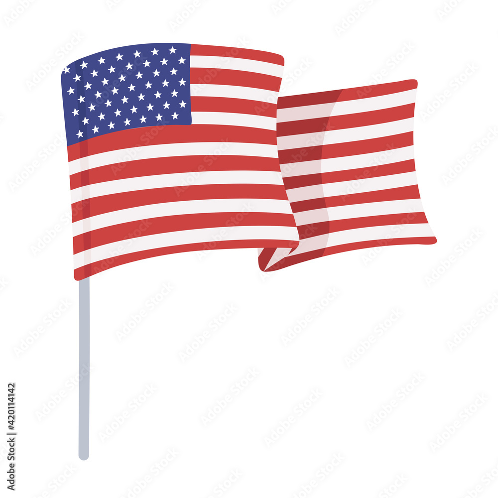 Fototapeta premium waving american flag