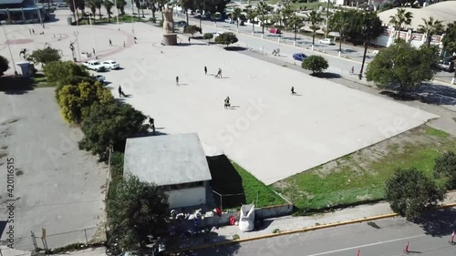aerial view of Ensenada, growing city of Baja California