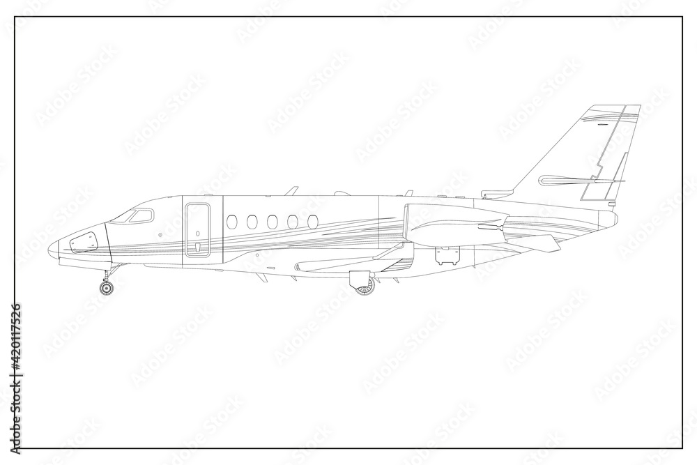 3D design of an airplane. 3D design of an airplane.