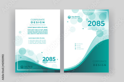 Corporate book cover design template. Brochure  template.