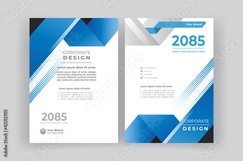 Corporate book cover design template. Brochure  template.