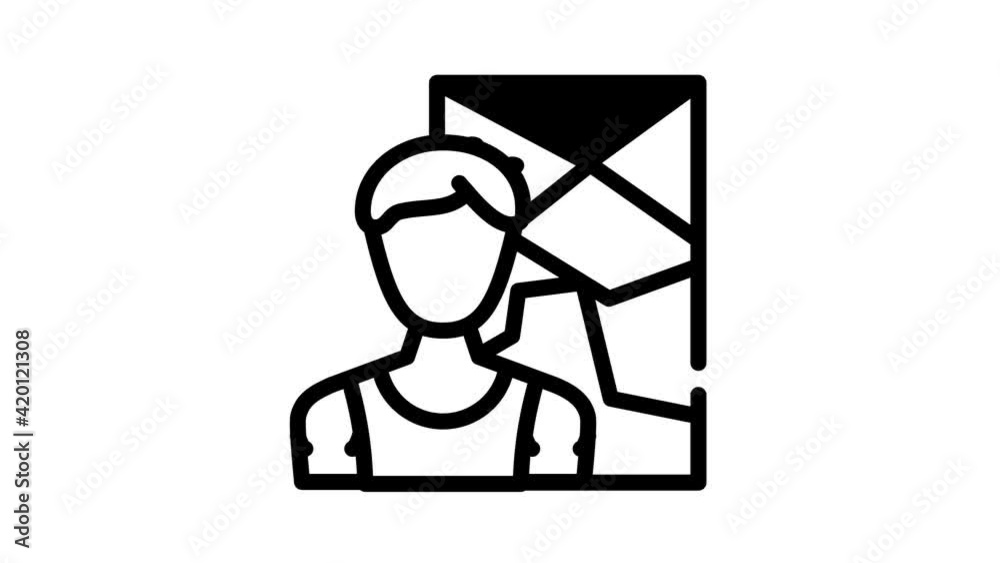 climbing sport black icon animation climbing sport black icon animation