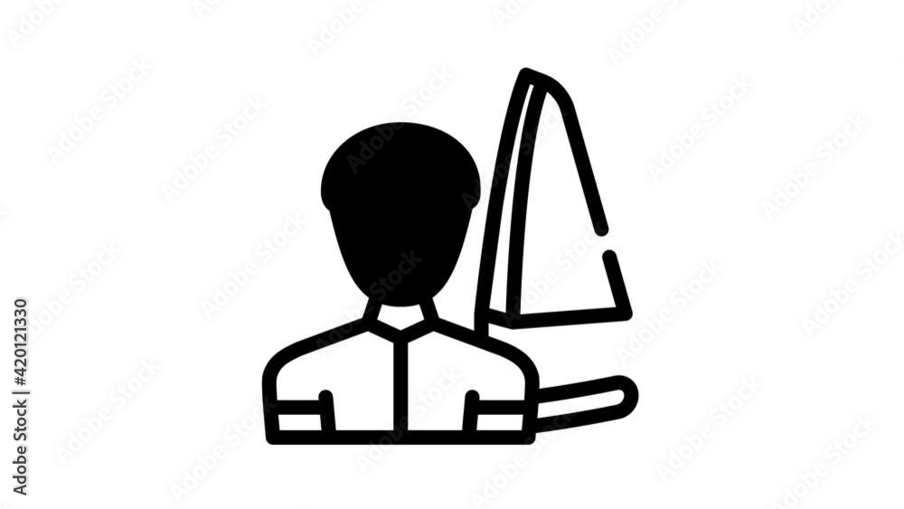 sailing water sport black icon animation sailing water sport black icon animation