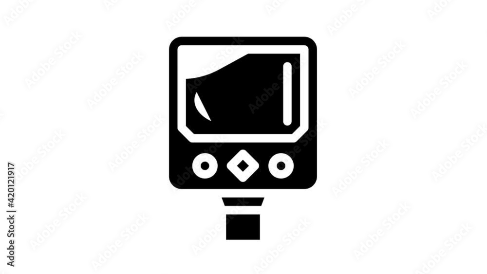 pyrometer device glyph icon animation pyrometer device glyph icon animation
