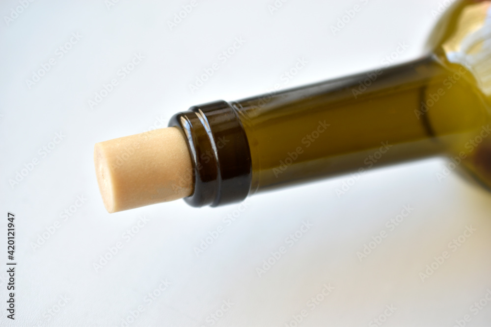 Wine green neck on a white background Wine green neck on a white background