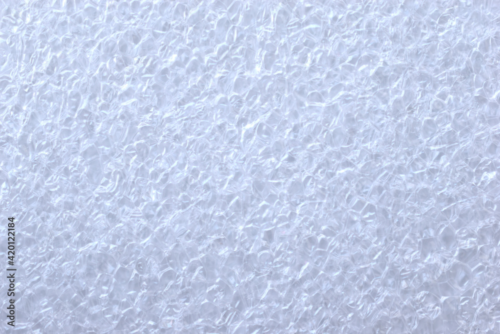 White porous surface of the foam filler White porous surface of the foam filler