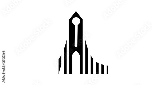 hallgrimskirkja religion building glyph icon animation photo