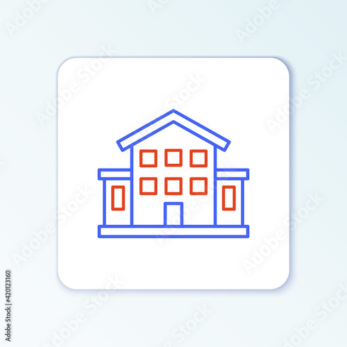 Line House icon isolated on white background. Home symbol. Colorful outline concept. Vector
