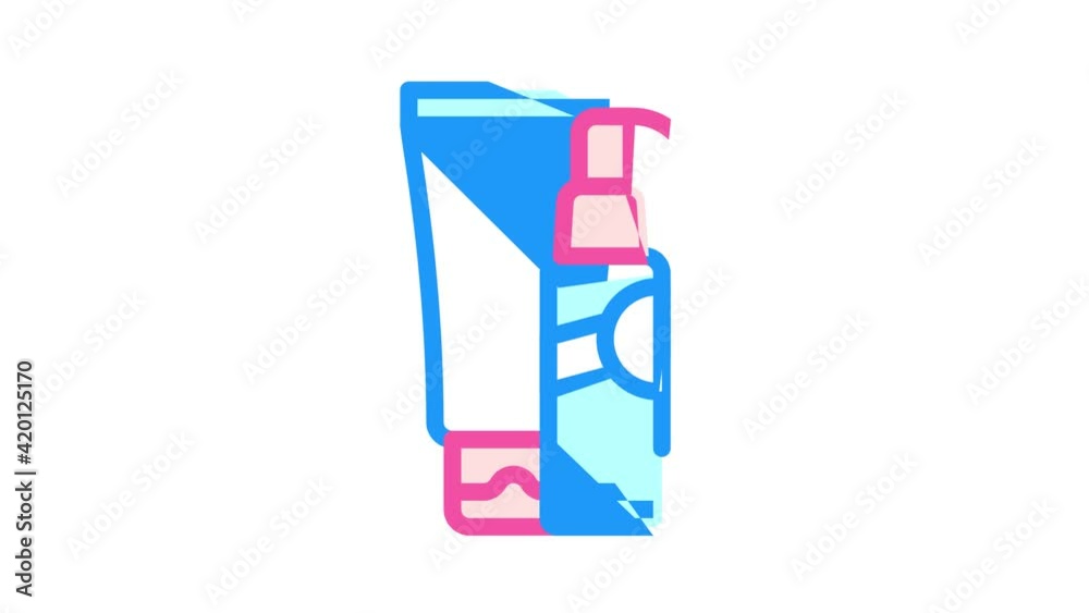 milk and hair emulsion color icon animation milk and hair emulsion color icon animation