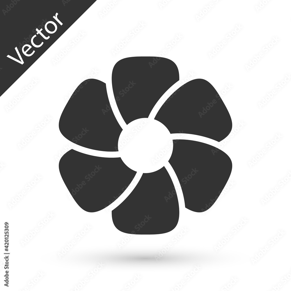 Grey Flower icon isolated on white background. Vector Grey Flower icon isolated on white background. Vector