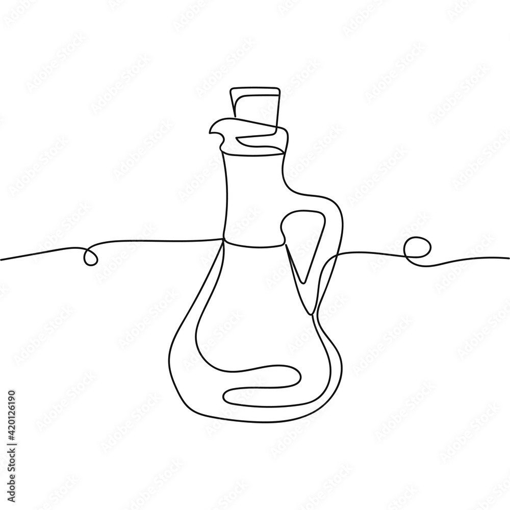 Continuous one line drawing of glass jar. Minimal style. Perfect for cards, party invitations, posters, stickers, clothing. Continuous one line drawing of glass jar. Minimal style. Perfect for cards, party invitations, posters, stickers, clothing.