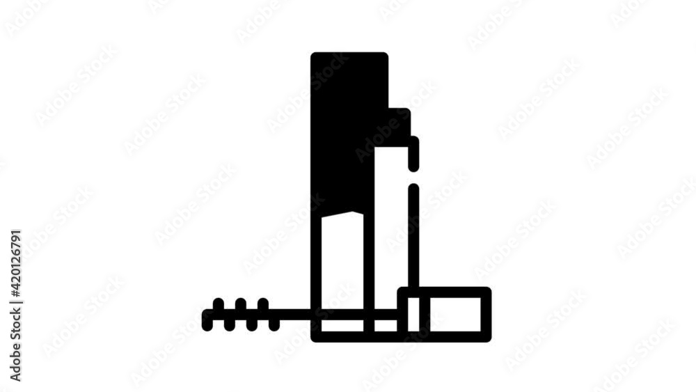 lip care products, moisturizing lipstick black icon animation lip care products, moisturizing lipstick black icon animation