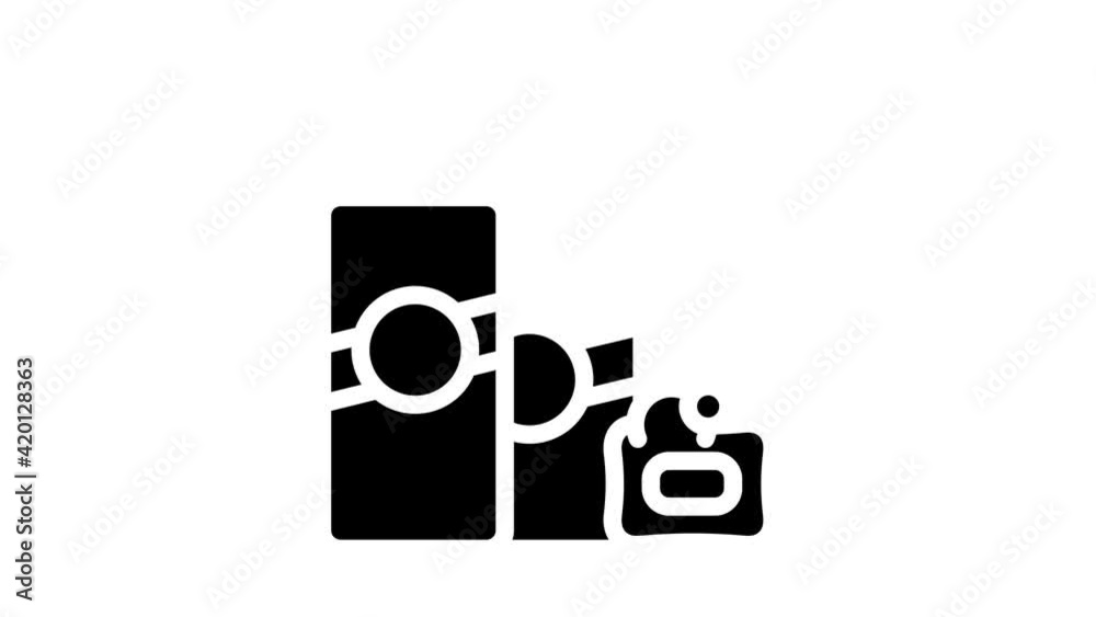 facial wax plates glyph icon animation facial wax plates glyph icon animation