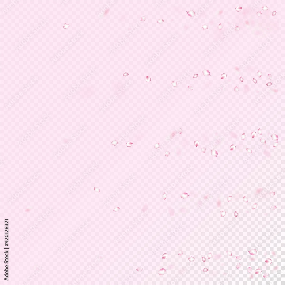 Cherry Sakura Blossom Confetti. Blooming Cosmetics Ad Female Floral